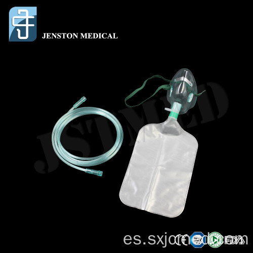 Máscara de oxígeno de PVC con bolsa de depósito Máscara no respiratoria